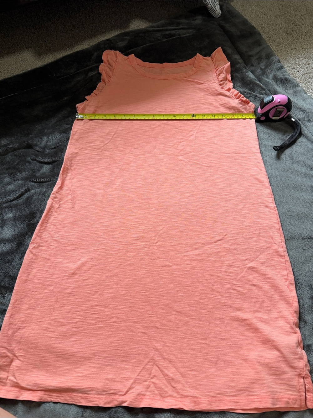 Universal Thread Coral Pink Midi Dress with Ruffle Sleeves